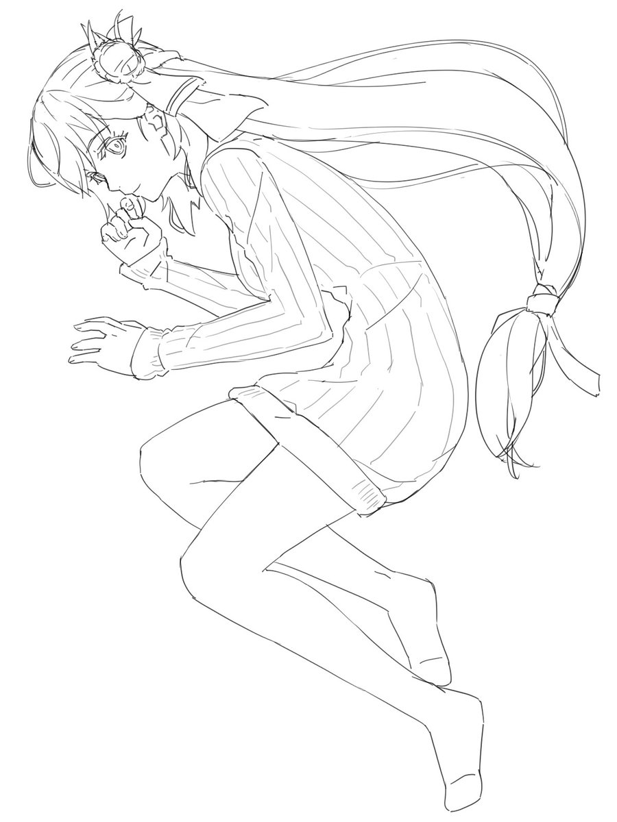 黎の軌跡よりアニエスさん。仕事上がりにぼーっとらくがきしてました。ストレス発散 :-)