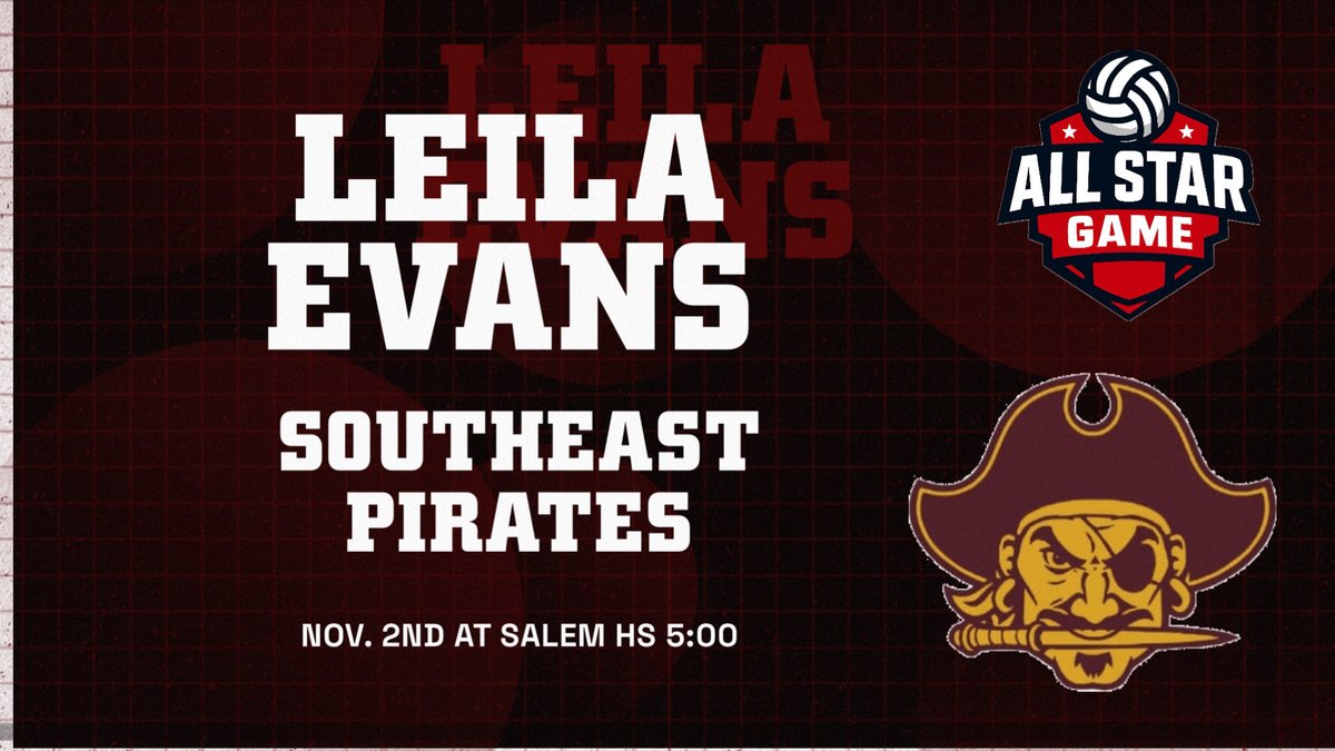 We’d like to congratulate Southeast Volleyball Standout Leila Evans on a successful season and welcome her to the 2025 YSN Volleyball All-Star Game Roster!

We invite you to come out on November 2nd and cheer on some of the best from our region at Salem High School!