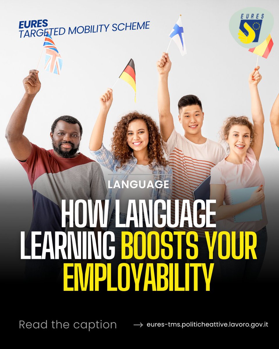 Speaking more than one language can make all the difference in your career. It shows flexibility, cultural awareness, and the ability to connect across borders.
Explore new job opportunities with EURES TMS
🔗 https://eures-tms.politicheattive.lav