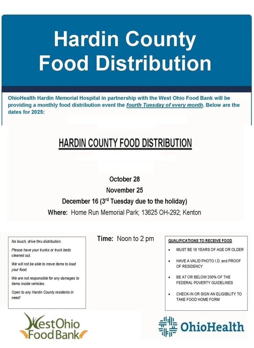 Serving in Hardin and Van Wert Counties today!