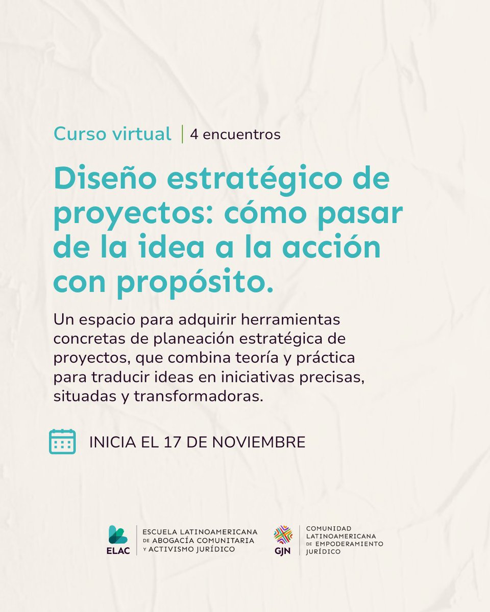 ELAC_org's tweet photo. ¿Quieres aprender a planear proyectos de manera estratégica, conectando el quehacer cotidiano con la visión y los objetivos de tu organización?

¡No te pierdas el último taller del año!

💻 Virtual y gratuito

Conoce más y aplica 🔗
https://t.co/A8z9M8n8EX https://t.co/GSKKyweEHM