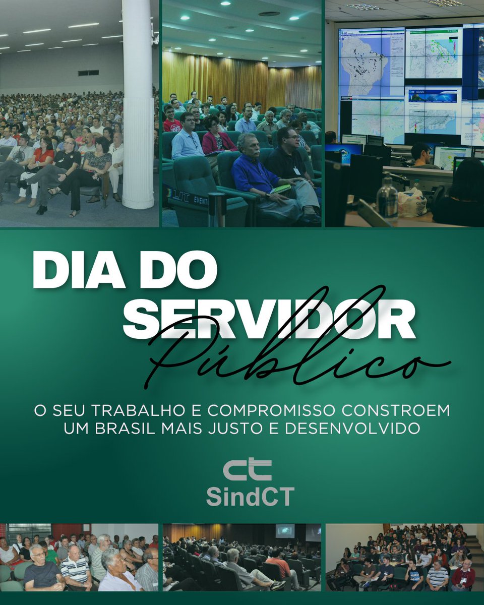 Hoje é dia de reconhecer o trabalho da engrenagem que faz o Brasil funcionar de verdade! 
Os servidores públicos são a base que sustenta os serviços essenciais, garantem direitos, promovem o desenvolvimento e fazem a Ciência e Tecnologia avançarem, mesmo diante das dificuldades.