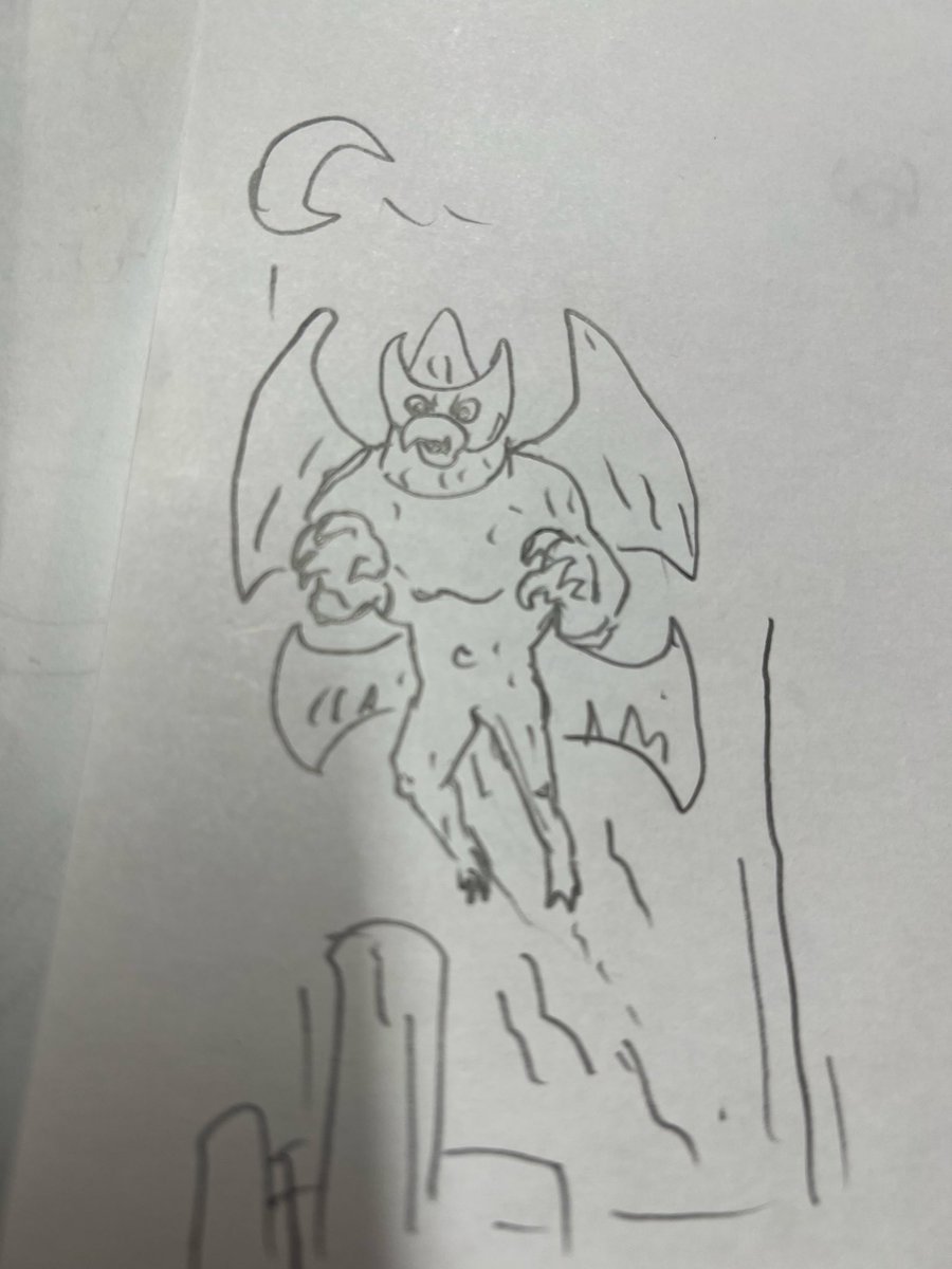 kakeruri08's tweet image. 夜に飛び回るためにタケノコに擬態して夜を待つが成長が早すぎるので竹になってしまいそのまま地面から出れなくなり一生を終える者も多い、タケノコ型のガーゴイル族タケノゴイル(仮)