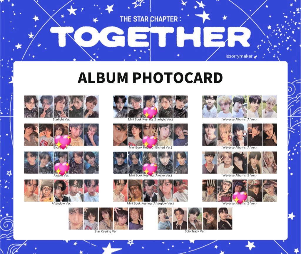 anmitsu_ringi's tweet photo. TXTトゥバ Starkissed TOGETHERトレカ 交換 ラキドロ 封入 ポプアプ

譲）1,2枚目 スビン ヨンジュン テヒョン ヒュニンカイ
求）同異種または過去トレカボムギュ(3,4,5,6枚目💖激求)

過去トレカとの交換可
郵送,11/15,16でのお取引
リプまたはDMまでお気軽にお声掛けください🙇🏻‍♀️
 #TXT交換 https://t.co/CBWWg9OgUe
