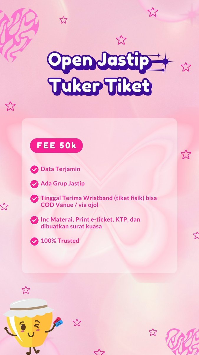 jihooney_city's tweet photo. 🍯JASTIP TUKAR TIKET🍯
Blackpink Deadline World Tour In Jakarta
50k /tix
Diskon 20% untuk yg lebih dr 1 tix
✅ 100% trusted (proof di pin) 
✅Grup WA 
✅Data terjamin
✅Tinggal terima tiket fisik di vanue

Tag. Wts jastip tuker ticket concert jkt jasa titip bp deadlink wtb wtt https://t.co/6jqaBjwJb3