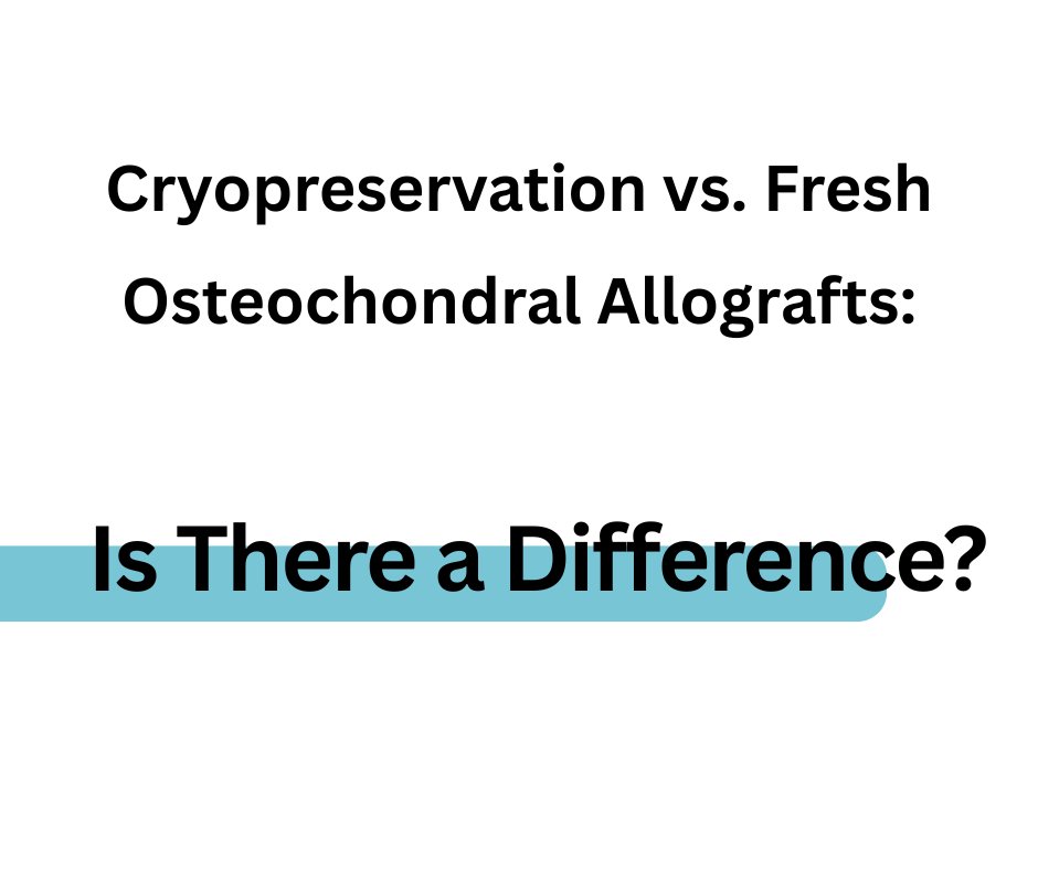Research by Colorado State University evaluated the histologic and biomechanical properties of fresh vs. cryopreserved osteochondral allografts (up to 1 year).  Is there a difference? Read more: brnw.ch/21wX05w

#OsteochondralAllografts #AllograftResearch