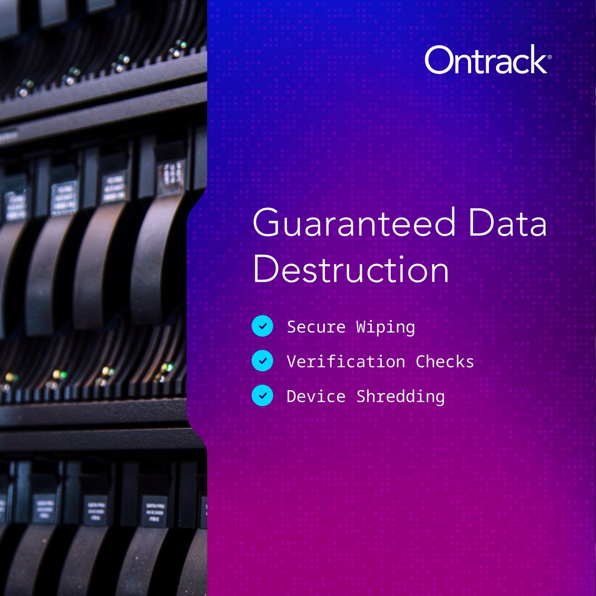Wiping a device doesn’t always mean the data’s gone. Ontrack guarantees complete data destruction with secure wiping, verification, and safe hardware retirement. Safely retire your old hardware with confidence: ontrack.com/en-us/services…
#DataErasure