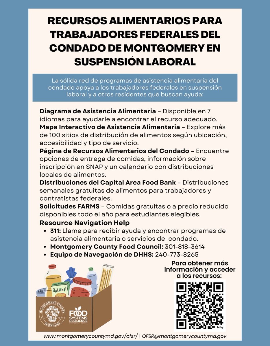 jfk_csl's tweet image. Food Resources for Montgomery County residents