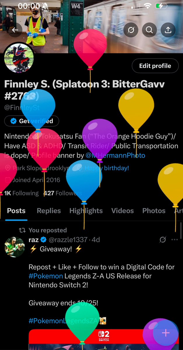 THERE’S BALLOONS ON MY SCREEN AGAIN. WHAT DOES THAT MEAN