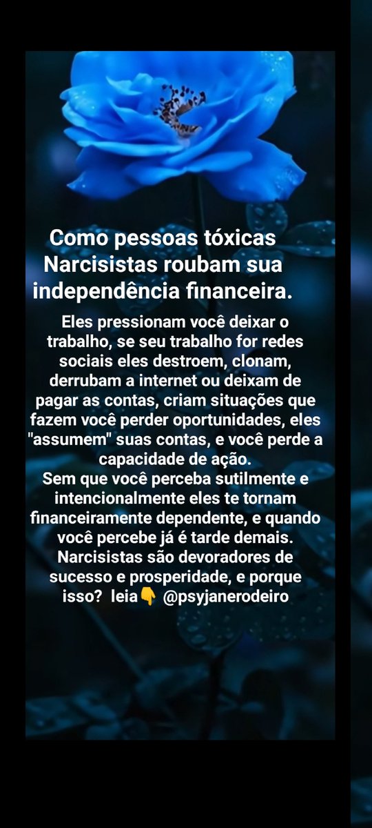 psyjanerodeiro's tweet image. Narcisistas podem tambem exigir que você trabalhe mais e mais e suprimir seus recursos, e você ver seu cartão de crédito no vermelho, contrair dívidas com agiotas ou familiares e se ver no fundo do poço, tenham cuidado com essas pessoas.