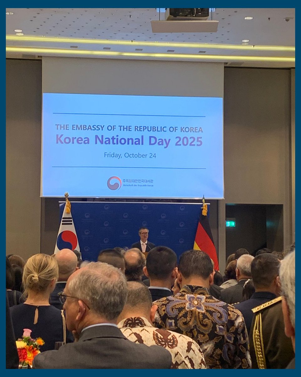 Stiftung Verbundenheit nimmt am Empfang anlässlich des Nationalfeiertags der Republik Korea teil 

Die Stiftung Verbundenheit nahm anlässlich des Nationalfeiertags der Republik Korea auf Einladung der Botschaft der Republik Korea in Deutschland an einem feierlichen Empfang in
