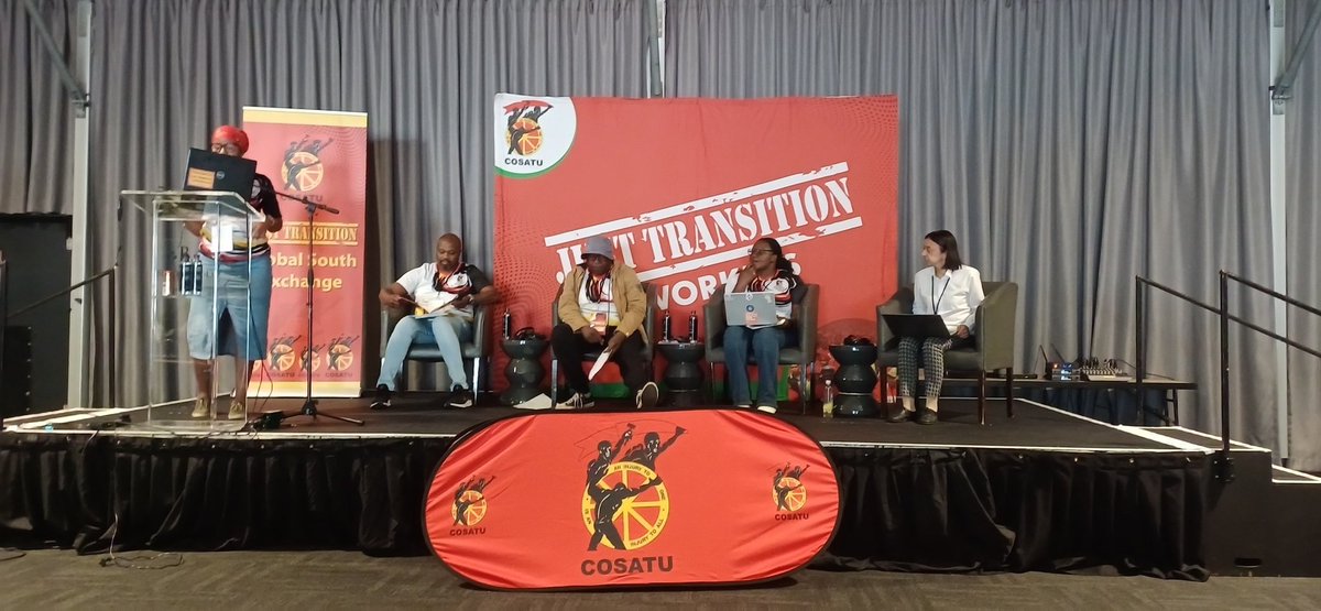 _cosatu's tweet photo. #PublicPathways is under discussion by panelists.....
#Cosatu’s Just Transition Global South Exchange session continues at Boksburg
#JustTransition #JustEnergyTransition
@WBG_Energy @UNFCCC @UNDP @IMFNews https://t.co/8nkQwVVMnF