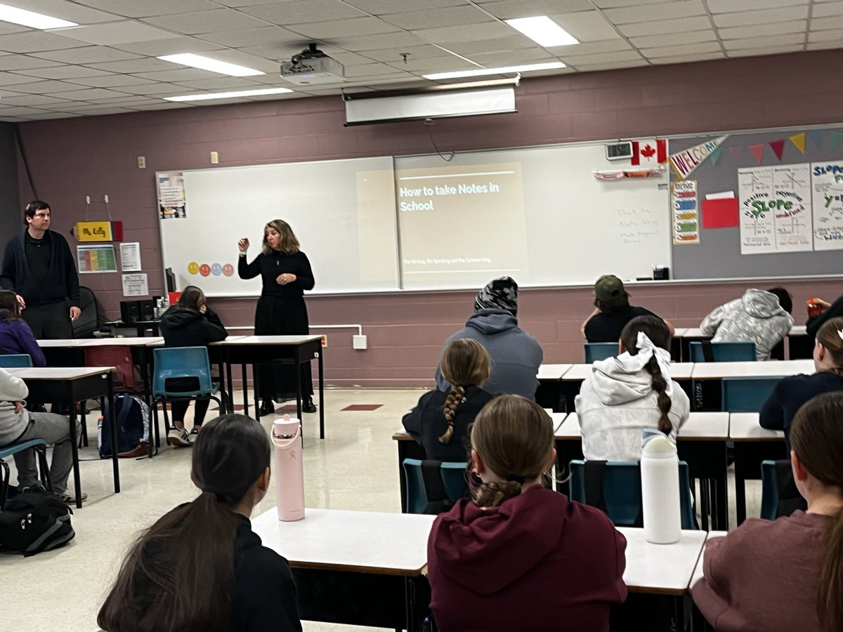 Loved seeing Mr. Ryan &amp; Ms. Angie’s Grade 8 Learning Strategies class in action today! Mr. Ryan started the morning with a quick check-in, asking students where they were on a scale of 1–10. It was such a powerful way to build connection and awareness!