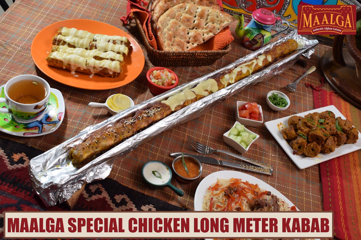 maalgalhr's tweet photo. 🔥 Maalga Special Alert! 🔥
Presenting the longest, juiciest, and most tempting delight in town — Maalga’s Special Chicken Long Meter Kabab!
#MaalgaRestaurant #MaalgaSpecial #LongMeterKabab #ChickenLovers #FoodieGoals #GrillPerfection #JoharTownLahore #TrendingTaste #MaalgaVibes https://t.co/qLxj8Lz7qC