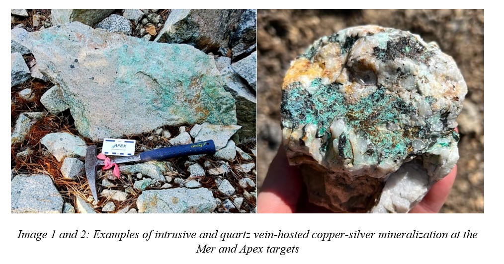 GSP Samples 348 g/t Silver and 12% Copper at New, Near Mine, Expansion Targets at Alwin Mine and Mer Properties

$GSPR.V $GSPR $GSRCF #Copper #Silver #Gold

· 348 grams-per-tonne (g/t) silver (Ag), 11.9% copper (Cu); and 104 g/t Ag, 1.2 g/t gold, and 4.2% Cu from the Apex Zone.
·