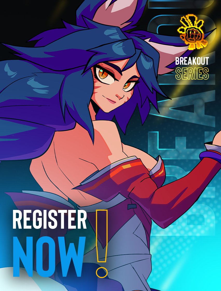 "A clever fox is never caught."

💫Registration for Breakout Series: 2XKO Week 8 is open!

👥 Mixed Event

NO ENTRY FEE

Enter the Arena ~
🗓️ Date: Tuesdays at 8pm EST
🖋️ Sign Up: start.gg/Breakout2XKO

🎨 Ahri Art by our illustrious artist <a href="/JeremyMomu/">Jeremy momu 🇩🇴🌱</a>
 
#BES #Breakout