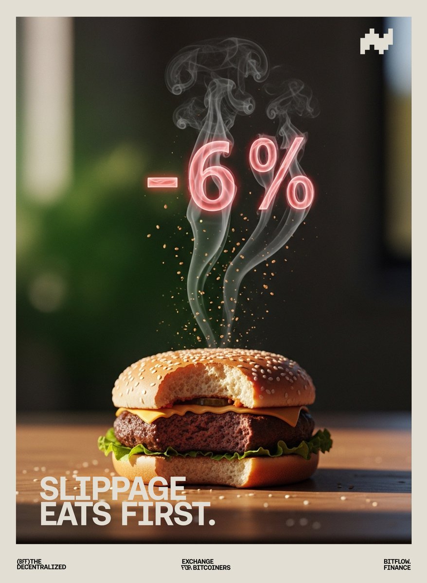 Every trade loses a little. You just can’t see it. 🍔

Slippage eats first.. and it’s always hungry. 👻