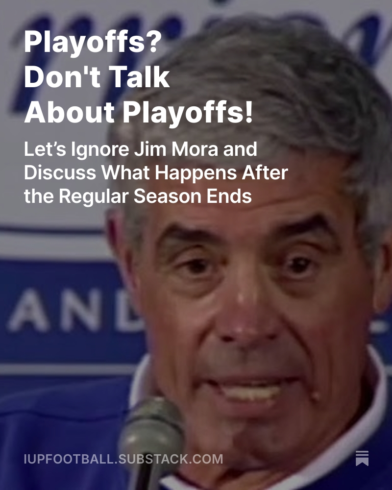 The first NCAA Division II regional "rankings" are out. 
Let's talk about the "playoffs" and you'd better say that word correctly.

open.substack.com/pub/iupfootbal…