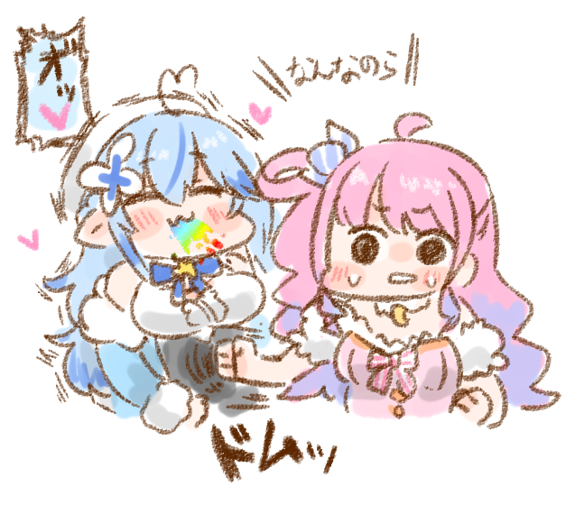 雪花ラミィ ,雪花ラミィ(通常) 「んなたんに腹パンされたいラミィちゃん #ルーナート #らみあーと」|ねこやまのイラスト