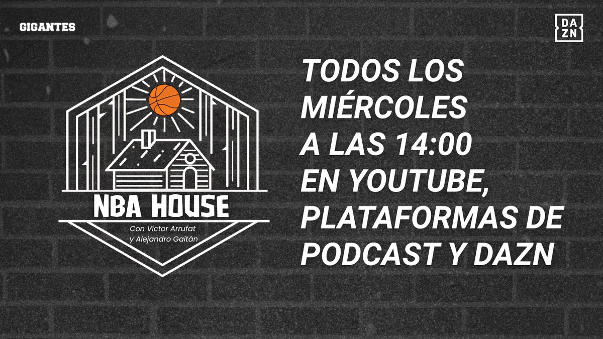 🚨 BREAKING NEWS 🚨

Con el gran <a href="/VictorArrufat/">Víctor Arrufat</a> arrancamos una nueva era en NBA House. Un pódcast de NBA para repasar la actualidad de la mejor liga del mundo. 

Cada miércoles a mediodía. Disponible en YouTube de <a href="/GIGANTESbasket/">Gigantes del Basket</a>, en plataformas de audio y en la app de <a href="/DAZN_ES/">DAZN España</a>.