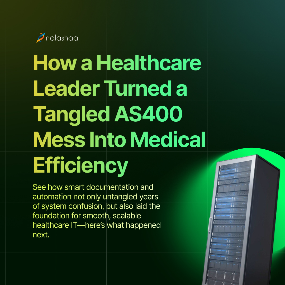 nalashaa's tweet image. Unlock real results from legacy healthcare IT! Discover how documentation and automation transformed this AS400 environment into a powerhouse of efficiency.

Read the Full case study: nalashaa.com/portfolio/as40…

#HealthcareIT #AS400 #ProcessAutomation #DigitalTransformation