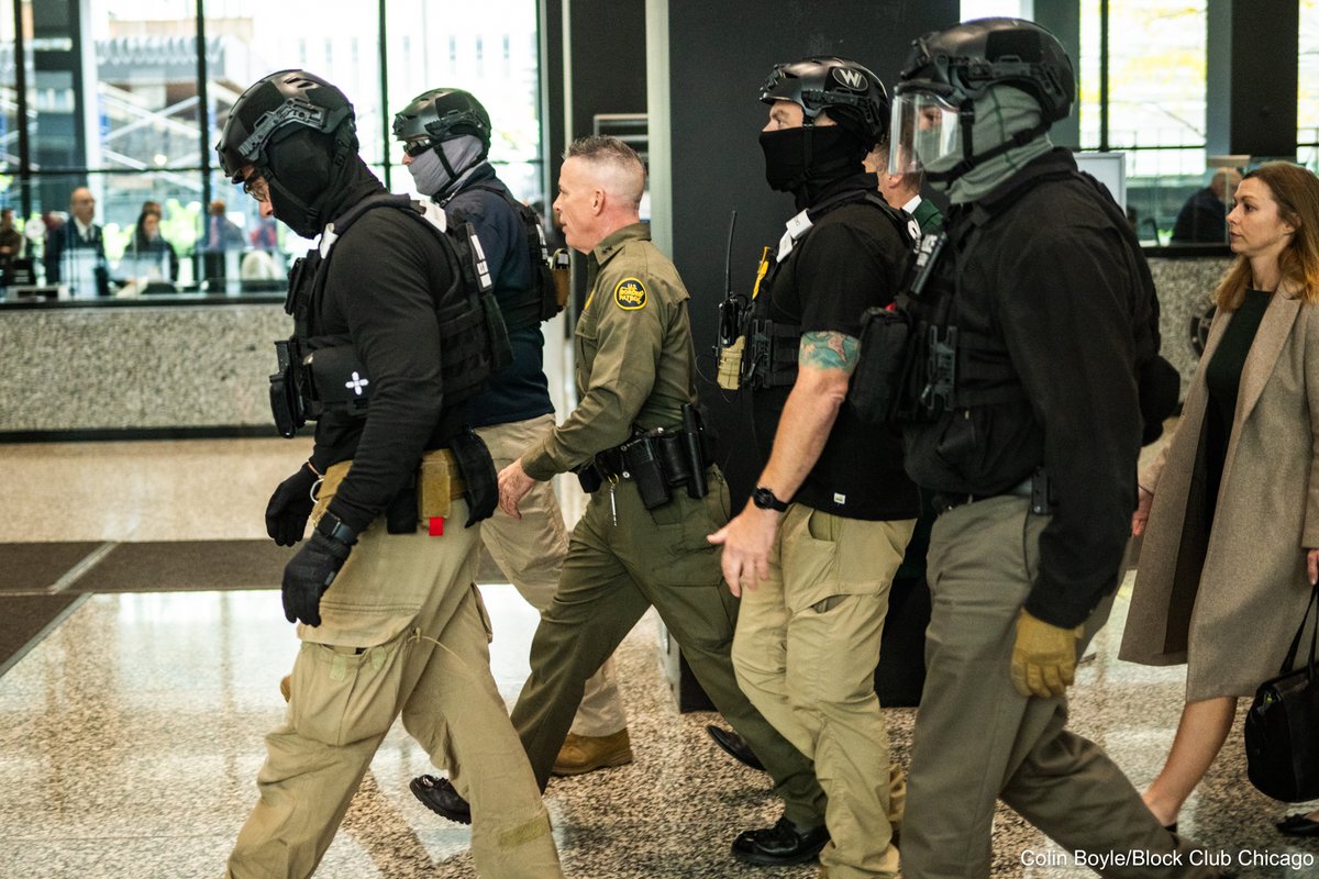 colinbphoto's tweet image. Border Patrol chief Gregory Bovino arrives at the Federal Building in Chicago's Loop this morning.
#OnAssignment for @BlockClubCHI