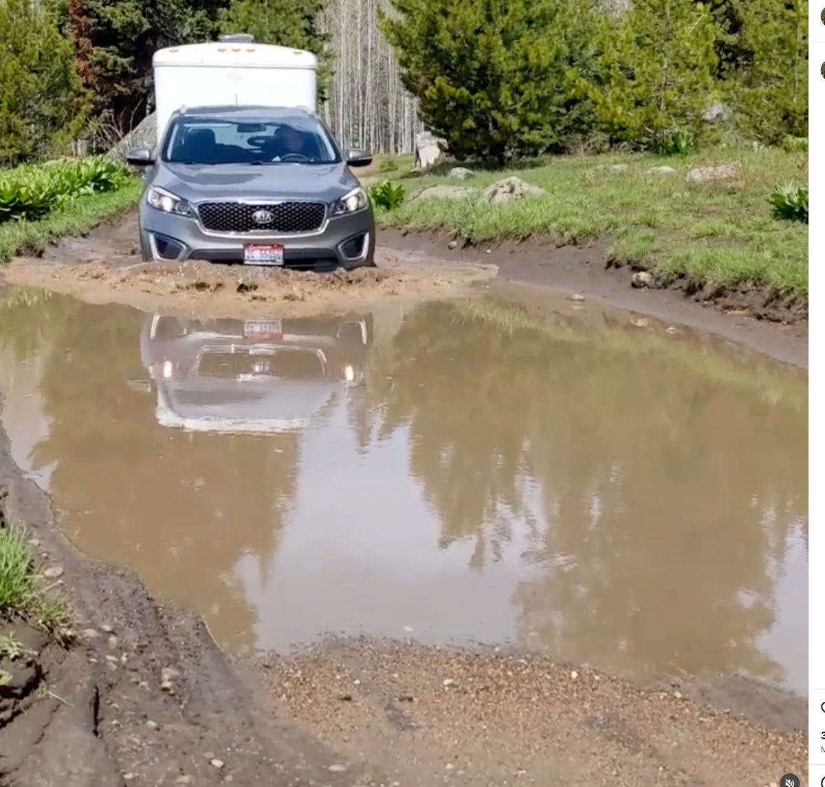 Throwback to the time I got a bow wave driving a Kia Sorrento 😂