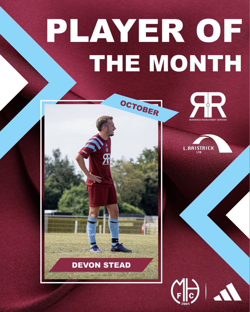 October Player of the Month 🎃🏆

A massive congratulations to Devon Stead, who has been on fire this October, earning him our Player of the Month (voted by teammates)

It's been a class month for Devon personally, scoring an incredible 8 goals in just 4 games.

⚽️⚽️⚽️⚽️⚽️⚽️⚽️⚽️