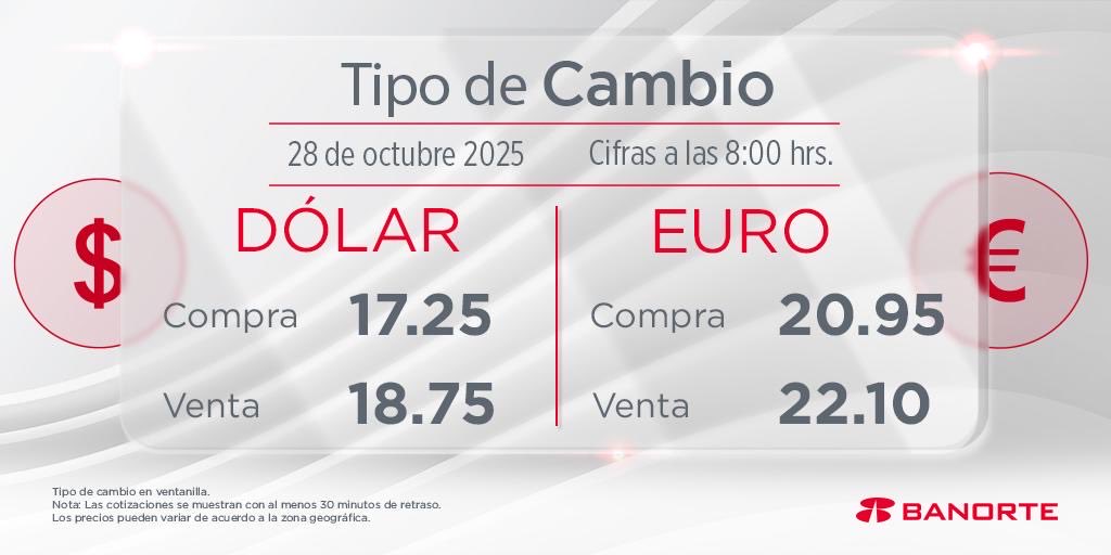 ¡Mantente informado! Este es el #TipoDeCambio en ventanilla.