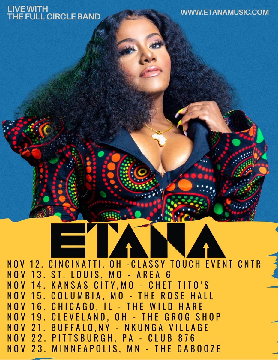 Mek wi link up!!! etanamusic.com/tour-1 click the link check the dates and don’t be late! ❤️