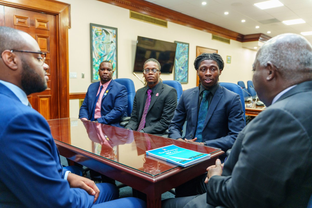 Today, I met with some of the bright minds from C2EAU, the young leaders behind The Bahamas’ Nationally Determined Contribution (NDC) 3.0. This plan outlines our nation’s commitments to tackling climate change, and it marks one of the first times a national climate strategy has