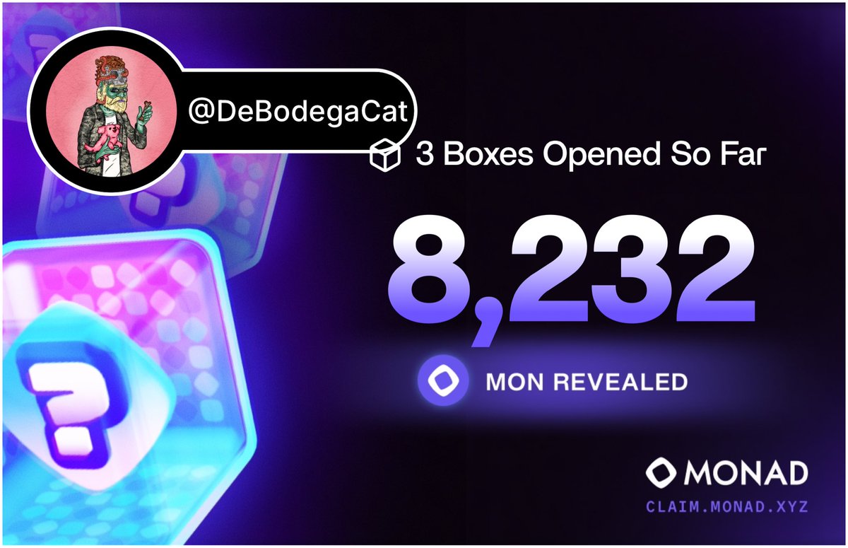 MONAD BOXES 🎁 no bad for day 1 .