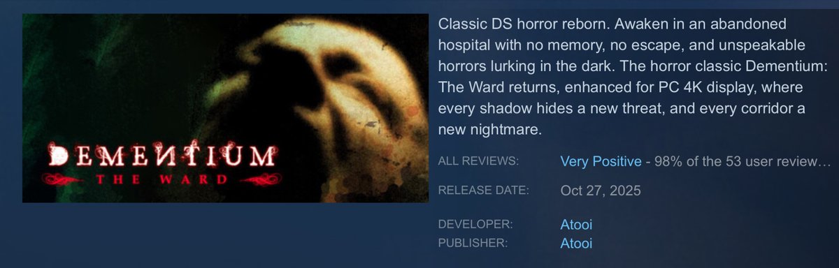 Dementium tweet media