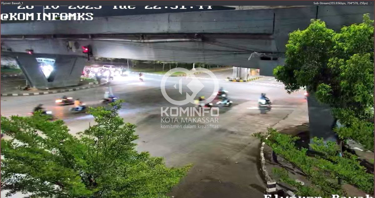 22:42 Fly over Pettarani terpantau ramai lancar. "Jangan ngebut, yang penting selamat sampai tujuan." *rna #CCTVDiskominfoMKS #lalinmks