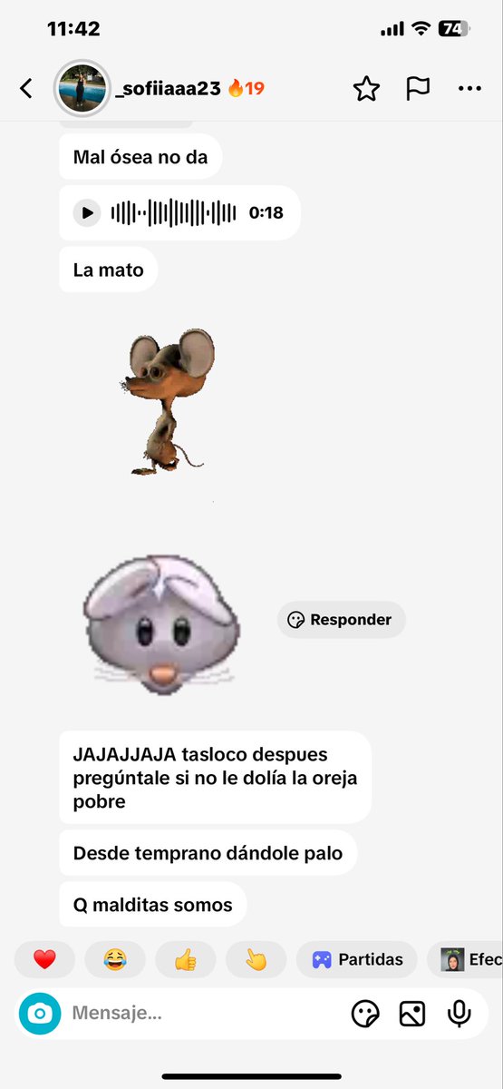 jjajajaja una rata la sofi