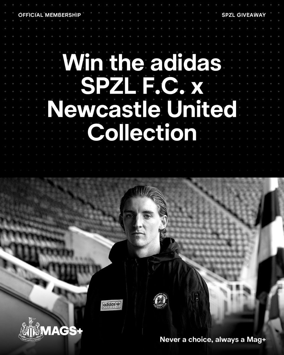 NUFC's tweet image. To celebrate the launch of adidas SPZL F.C. x Newcastle United, we’re offering one lucky Mags+ Member the opportunity to win the entire collection 🤩

Enter now for your chance to win: bit.ly/48QaRH2
