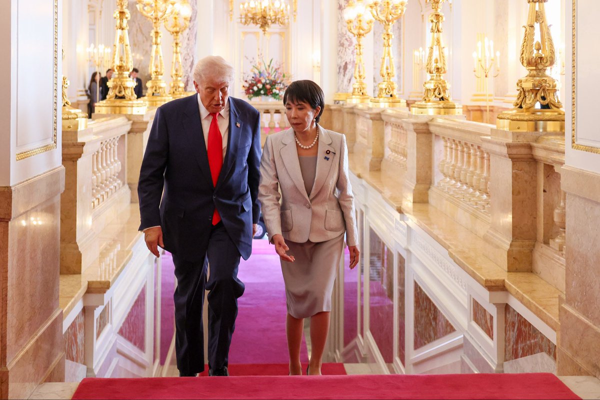 トランプ大統領と高市総理のもと、日米同盟はより強い絆で結ばれました。
日本の誇りと国益を守り抜くために、高市総理は今日も全力投球です！
写真提供：官邸広報室