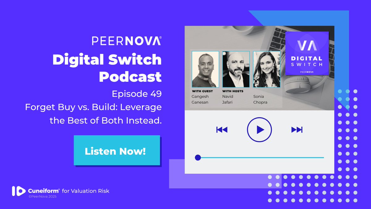 Peernovainc's tweet image. Forget Buy vs. Build, Leverage Both!

PeerNova CEO Gangesh Ganesan shares insights on overcoming Buy vs. Build challenges, #AI&apos;s impact on software, and how Cuneiform empowers experts with #ZeroCode, scalable solutions. 

Listen now tinyurl.com/4mz8knme
#RiskManagement