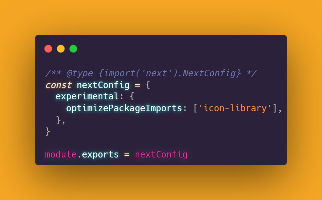 Thedineshk24's tweet image. Do you know you can reduce your Next.js bundle size with just one line?
If you're using large libraries, chances are you're importing way more than you actually need. Even if you use only few things from it, the entire library can end up in your bundle.
#nextjs