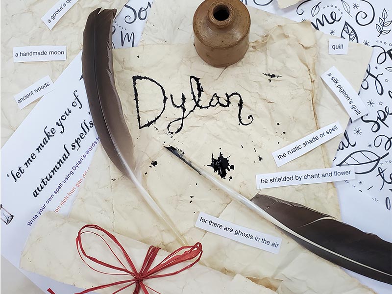 31 Oct, 1-4pm Drop-in Family Workshop – ‘Quivering Quills &amp; Spooky Spells. In this workshop you’ll create a poem or spell using Dylan Thomas’ verse as inspiration! Drop in, free. dylanthomas.com/events
