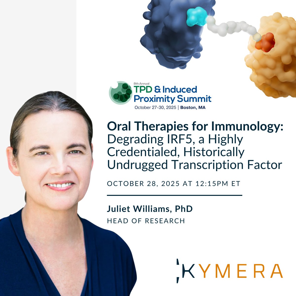 Today our Head of Research will be presenting at the <a href="/HansonWade/">Hanson Wade</a> TPD &amp; Induced Proximity Summit on our industry-leading oral immunology portfolio. She'll highlight KT-579, our first-in-class, oral IRF5 degrader with the potential to address multiple immuno-inflammatory diseases.