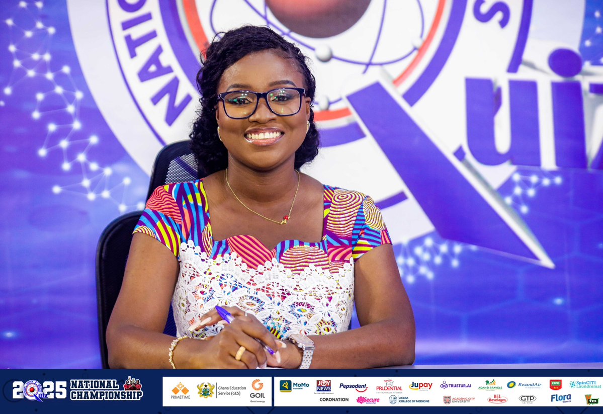 National Science & Maths Quiz (@nsmqghana) on Twitter photo SGS AUDITORIUM:
Poise, Brilliance, and Captivating energy- our quiz mistress has it all✨
Dr. Thelma Ohene-Agyei reporting for duty!
 <a href="/GTPFashion/">GTPFashion</a>
#NSMQ2025 #NSMQOneEighth #Primetime SGS AUDITORIUM:
Poise, Brilliance, and Captivating energy- our quiz mistress has it all✨
Dr. Thelma Ohene-Agyei reporting for duty!
 <a href="/GTPFashion/">GTPFashion</a>
#NSMQ2025 #NSMQOneEighth #Primetime