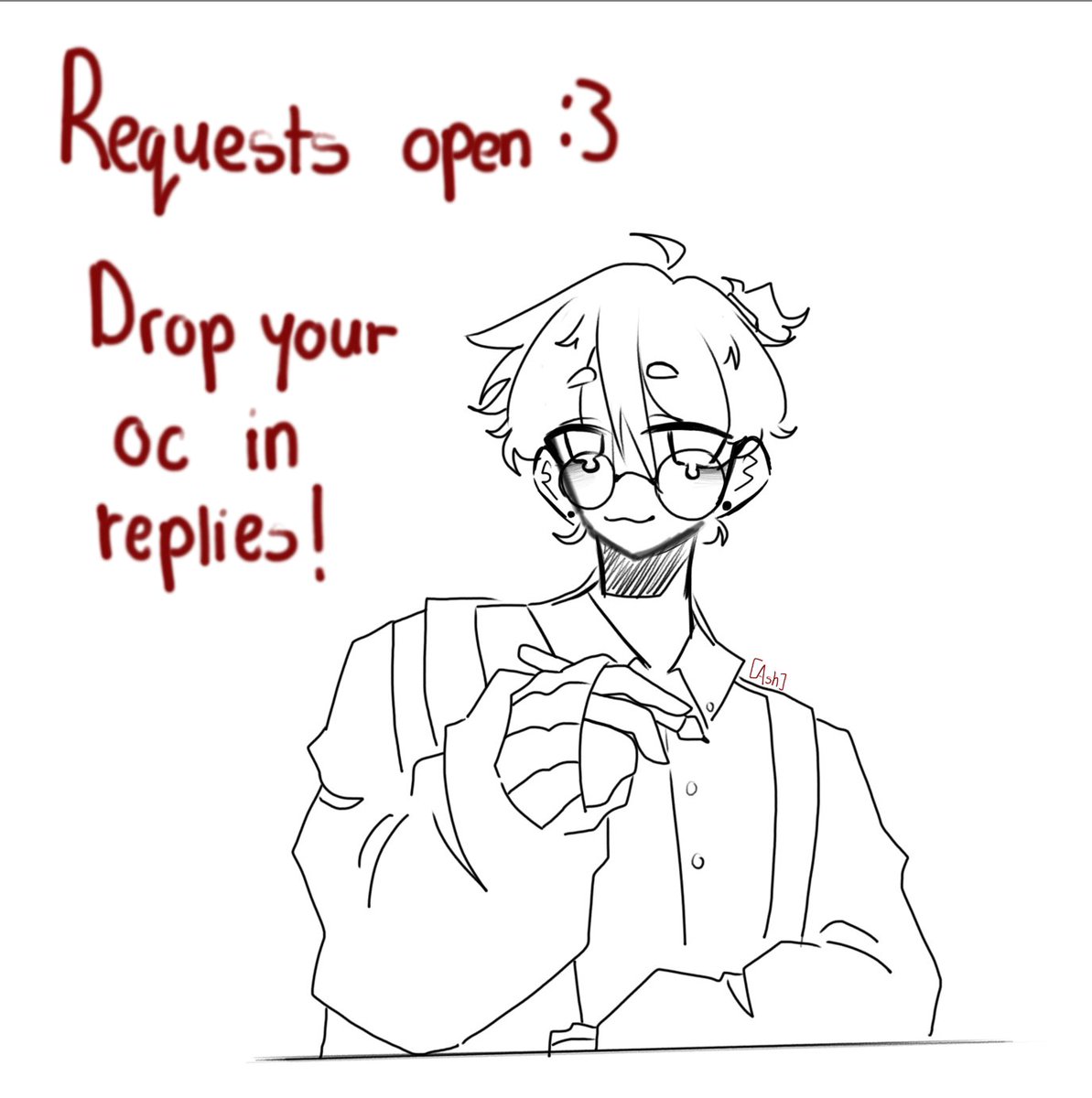 Hoi hoi! Im opening requests so drop your ocs in the replies! Id love to draw them! #ocart #fanart