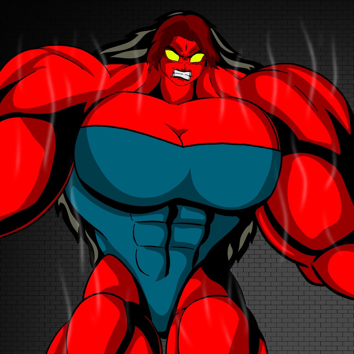 Looking back, I feel I drew Red She-Hulk better the first time around than I do now.