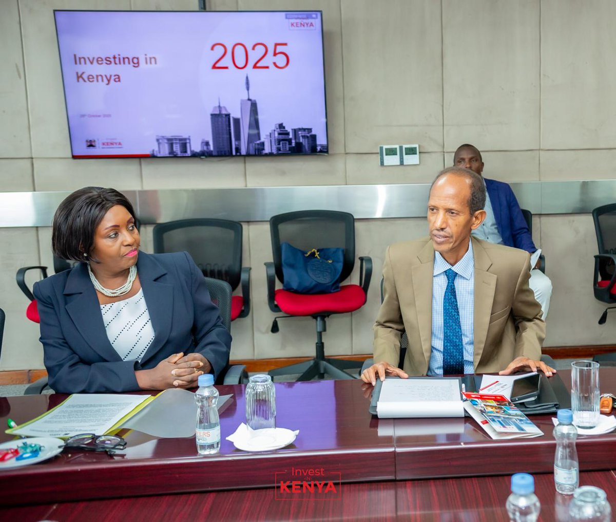 Kenya Investment Authority today hosted the newly appointed Ambassador of Israel to Kenya, H.E. Amb. Gideon Behar. Discussions centered on strengthening and advancing the long-standing collaboration between the Authority and the Embassy of Israel toward enhancing Kenya’s business