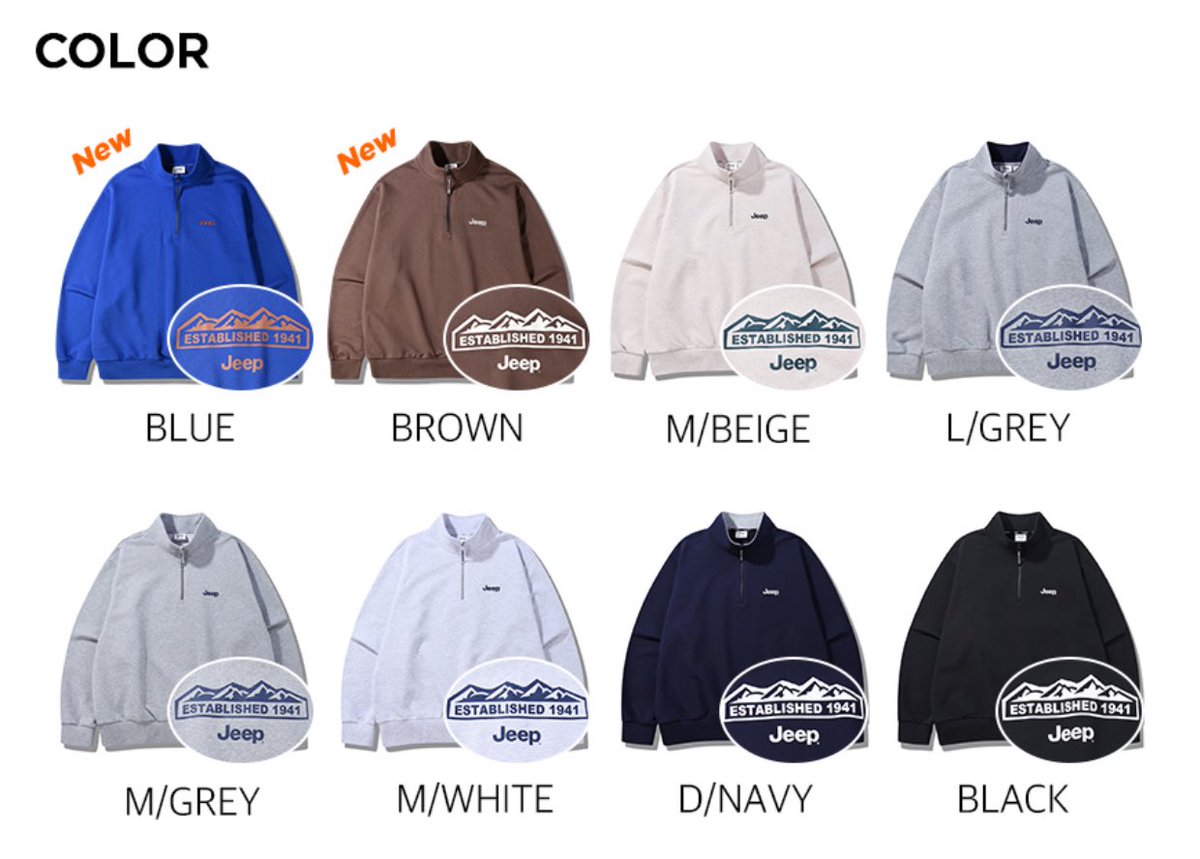 มาคับบ JEEP HALF ZIPUP ทรงนิขายดีตลอดๆ ใส่ได้ทุกโอกาส เที่ยว เรียน ทำงาน ลด40% 1690 FREE EMS 🍮💬🧴