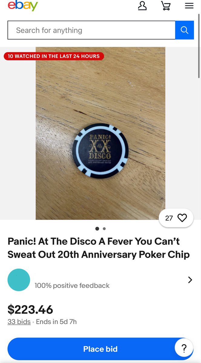 imreadytoleap's tweet image. omfg guys , i know the poker chip is cool but is it worth bidding over $200 ?? 

no hate to the seller, they only listed it with a low price!! 😌