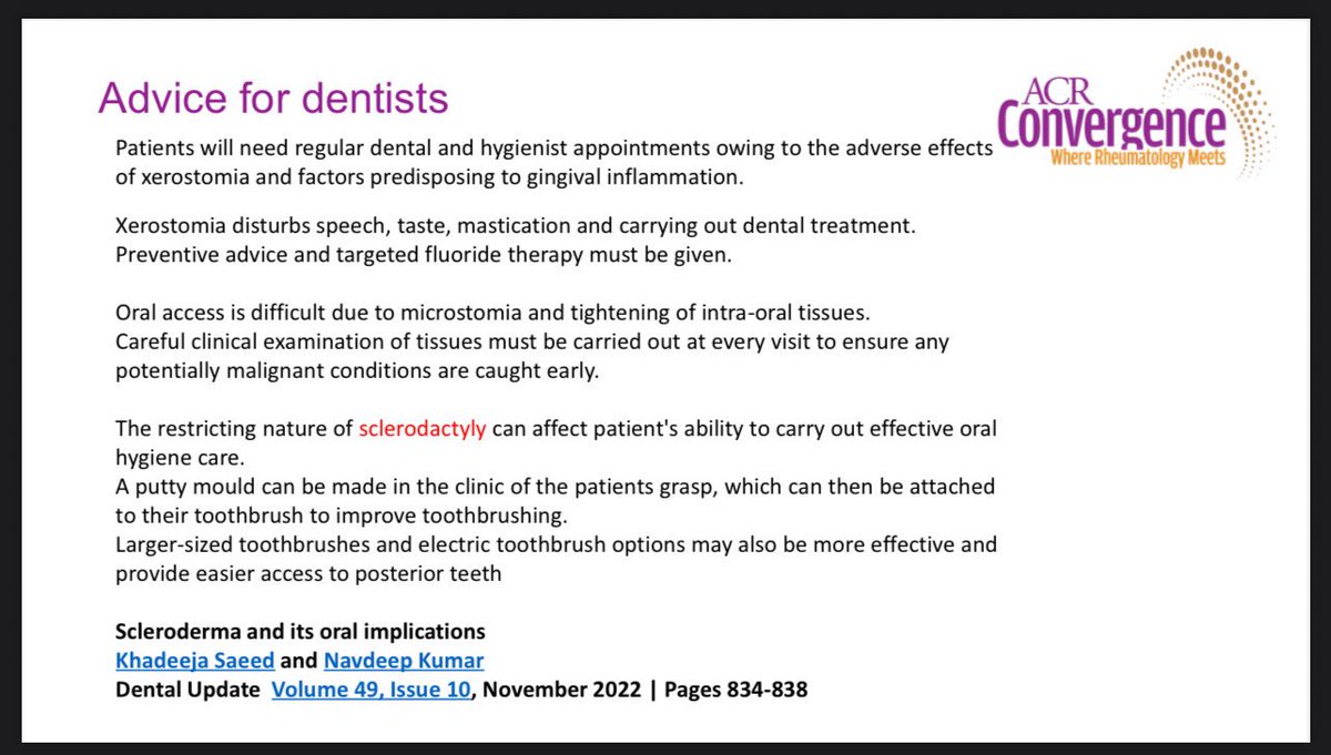 Orofacial Systemic Sclerosis [Andrew Leask] #ACR2025 #SSc #Rheumatology #MedTwitter &amp; Dental Care 🦷🪥