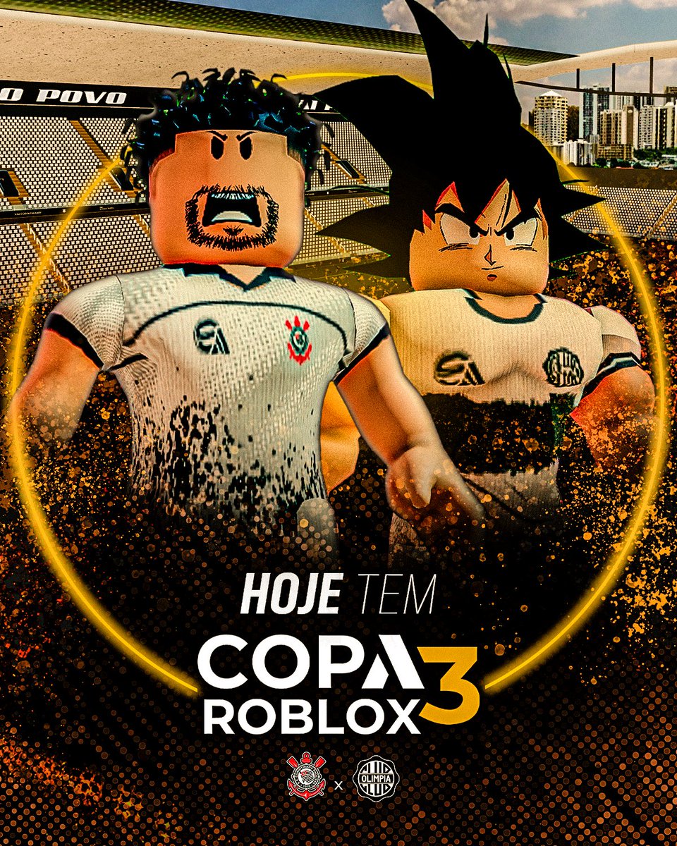 Copa_Roblox's tweet image. MATCHDAY! HOJE TEM #COPAROBLOX
Corinthians X Olimpia direto de São Paulo!
#CopaRoblox3
