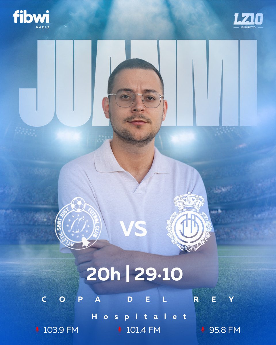 lazonadiez's tweet image. 🏆 𝐋𝐚 #𝐂𝐨𝐩𝐚𝐃𝐞𝐥𝐑𝐞𝐲 𝐞𝐧 #LZ10EnJuego 👇

⚽️ Miércoles a partir de las 17:45 horas en @fibwiradio

🎙️ Sant Jordi - @Osasuna con @robbertomateo &amp;amp; @tatovik7 en Son Malferit

🎙️Atlètic Sant Just - @RCD_Mallorca con @JUANMISB97 en Hospitalet 

🎙️ @udpoblense - @CESabadell…